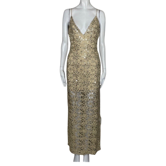 Vestido Forever 21 Lentejuela Dorado-Talla S