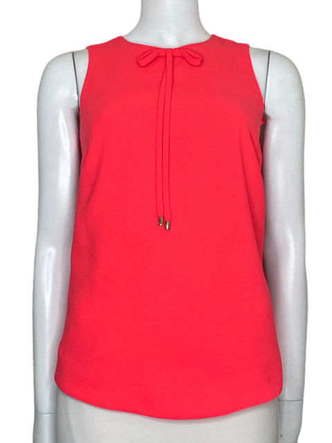 Blusa Ted Baker Casual Sin Mangas Naranja-Talla 0