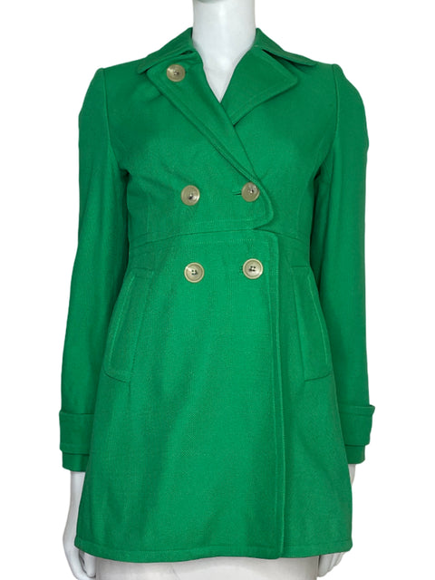 Chaqueta Banana Republic Midi Botones Verde-Talla XS