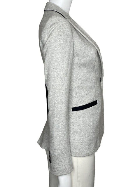 Blazer Zara Casual Gris-Talla XS