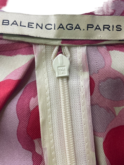 Vestido Balenciaga Floral Rojo - Talla S