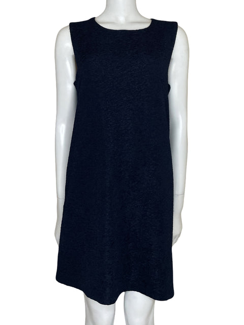 Vestido Mango Casual Crepé Azul-Talla M