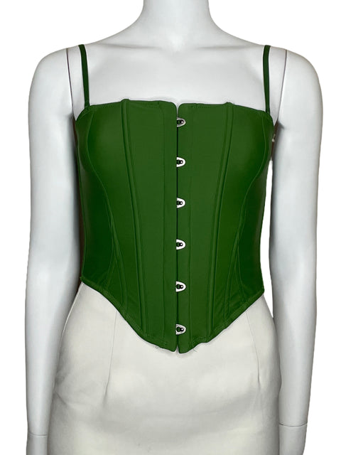Top Urban Outfitters Corset Verde-Talla S
