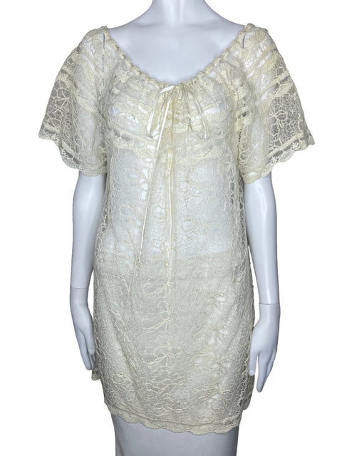 Blusa Gracia Lazo Transparente Blanco-Talla S