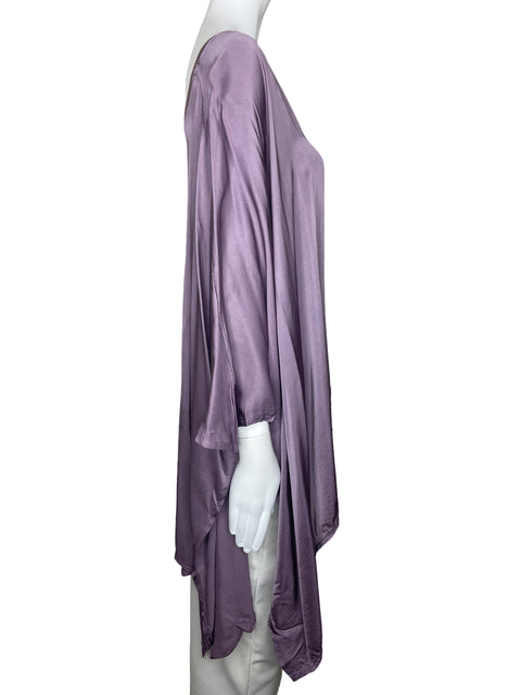 Blusa Made In Italy Cuello V Fluido Morado-Talla L