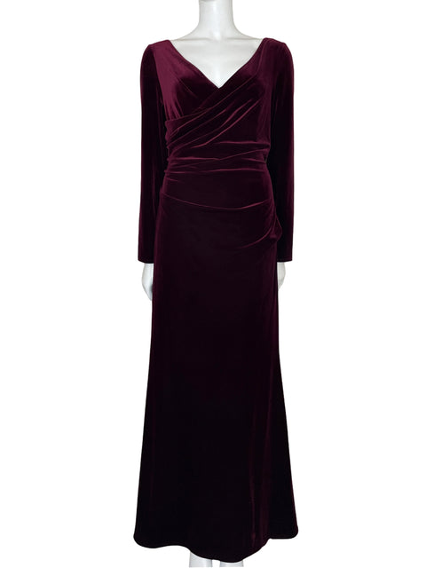 Vestido Vince Camuto Maxi Aterciopelado Rojo-Talla 14