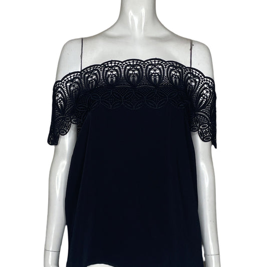 Blusa Gracia Off Shoulder Encaje Negro - Talla L