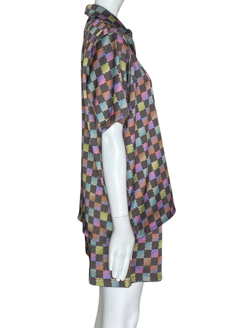 Vestido Dayra Set Short Estampado Negro- Talla M