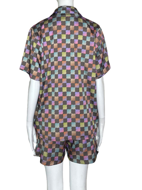 Vestido Dayra Set Short Estampado Negro- Talla M