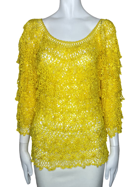 Blusa Area A Tejido Vuelo Amarillo-Talla L
