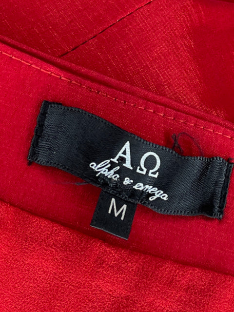 Falda Alpha & Omega Midi Vuelos Rojo-Talla M