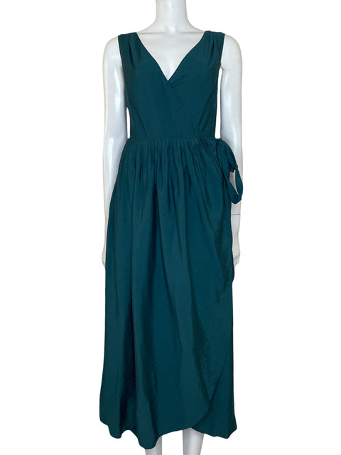 Vestido Vince. Crossbody Midi Verde-Talla XS