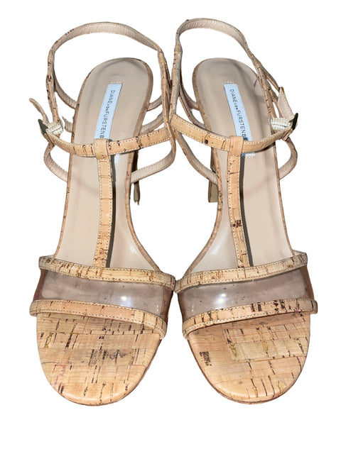 Sandalia Diane Von Furstenberg Tacón alto Beige - Talla 10