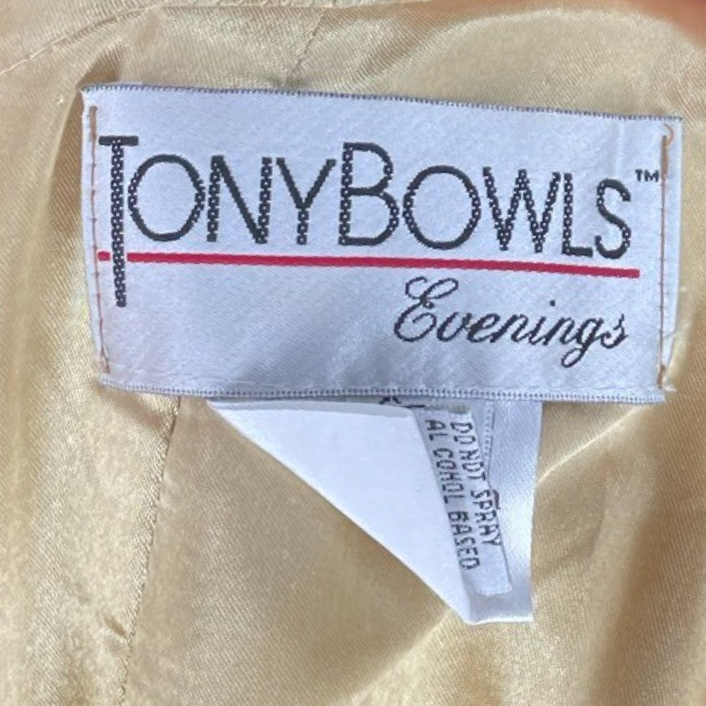 Vestido Tony Bowls Lentejuelas Dorado - Talla 6