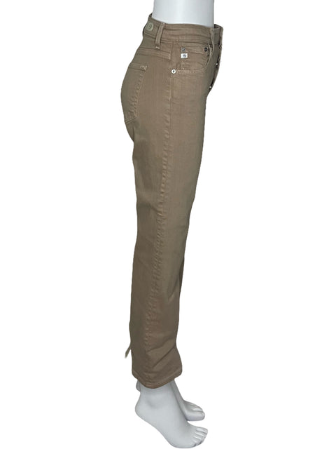 Pantalón AG Tiro Alto Botones Marron-Talla 25