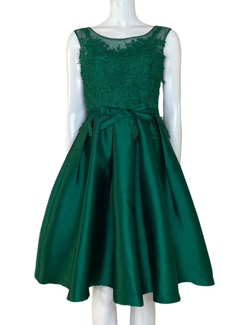 Vestido Minuet Cocktail Encaje Verde-Talla S