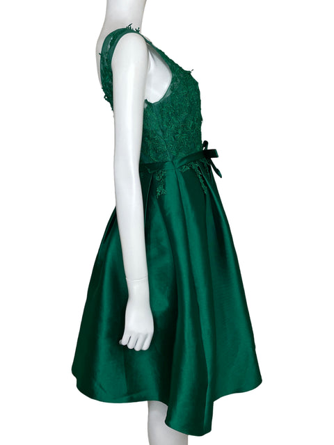 Vestido Minuet Cocktail Encaje Verde-Talla S