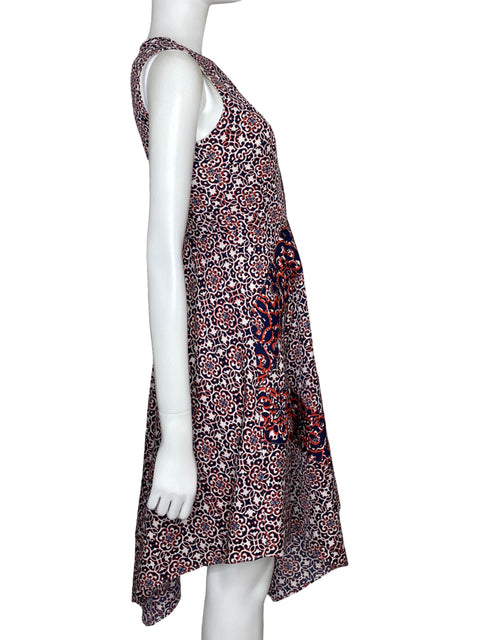 Vestido Donna Morgan Print Asimétrico Azul-Talla 0