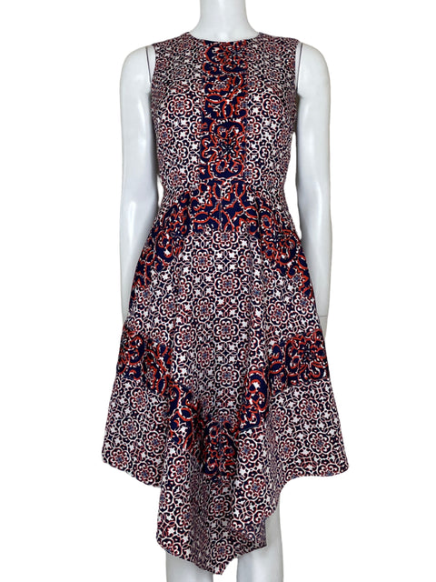 Vestido Donna Morgan Print Asimétrico Azul-Talla 0