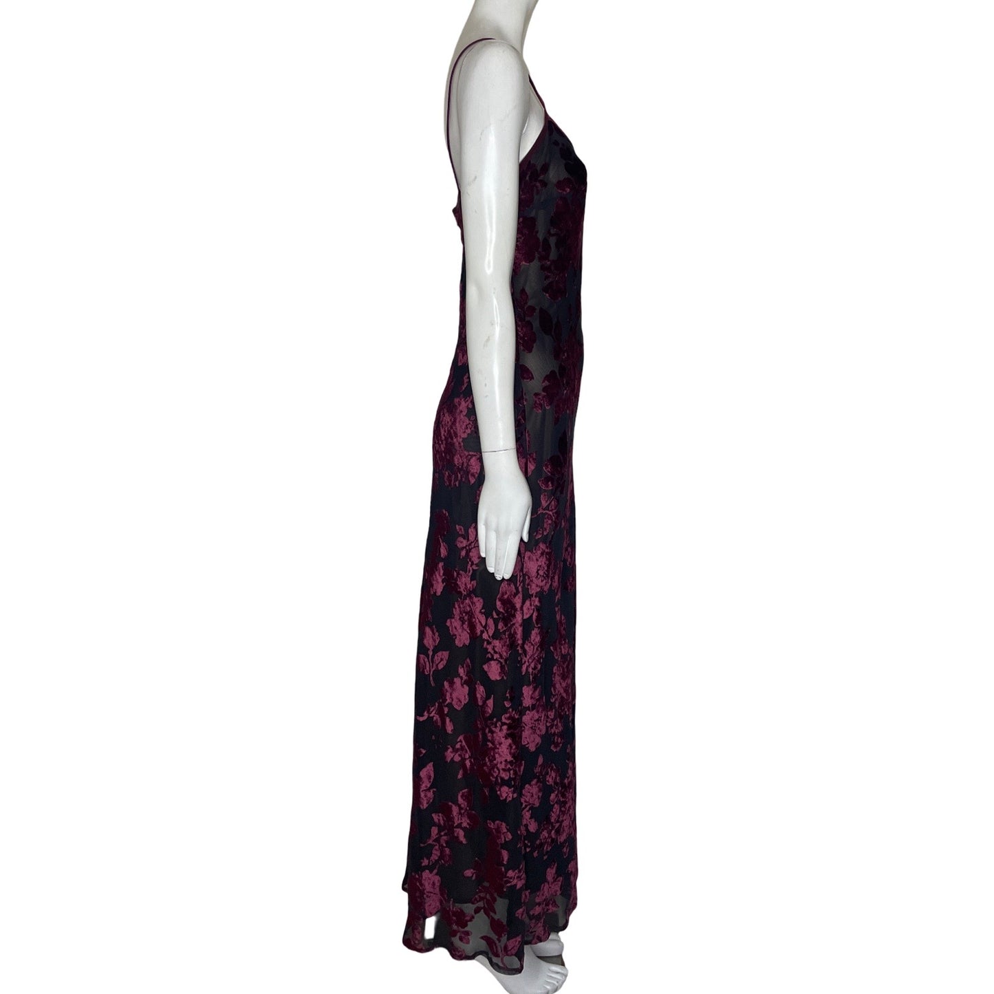 Vestido Alchemy Flores Terciopelo Negro-Talla 6