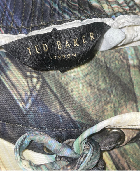 Pantalón Ted Baker Estampado Verde- Talla 2
