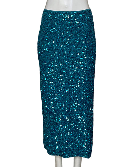Falda ROTATE Sequin Azul-Talla 6