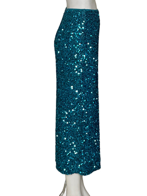 Falda ROTATE Sequin Azul-Talla 6