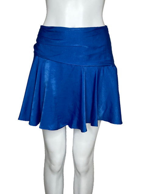 Faldashort Zara Drapeada Azul-Talla S