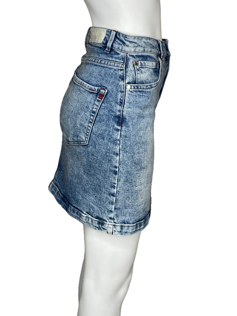 Falda Esprit Denim Bolsillos Azul-Talla 6