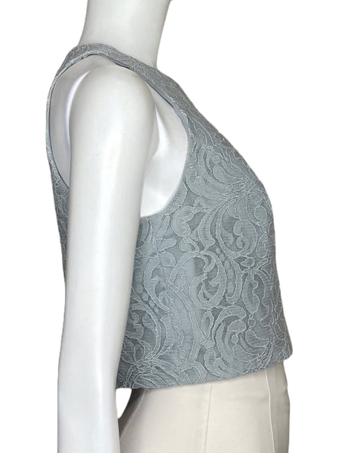 Top Dessy Collection Vivian Diamond Encaje Gris-Talla 6