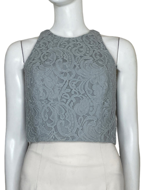 Top Dessy Collection Vivian Diamond Encaje Gris-Talla 6