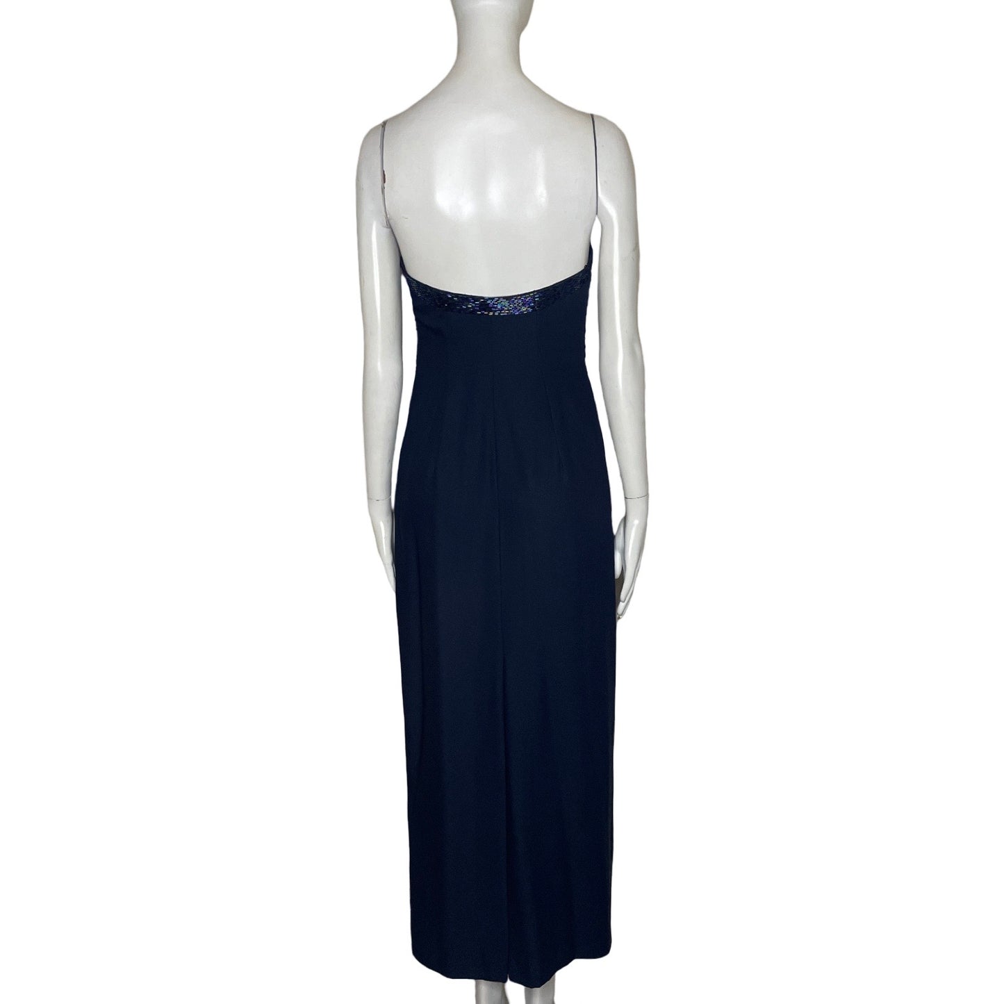 Vestido Michelle Nicole Strapple Pedreria 
Azul-Talla 8