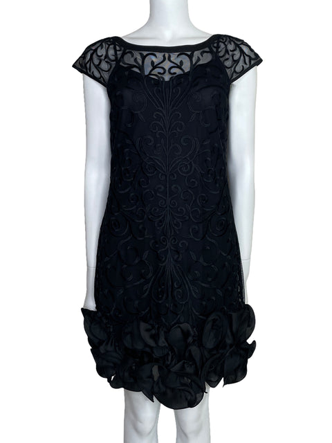 Vestido Guess Bordado Vuelos Negro-Talla 4