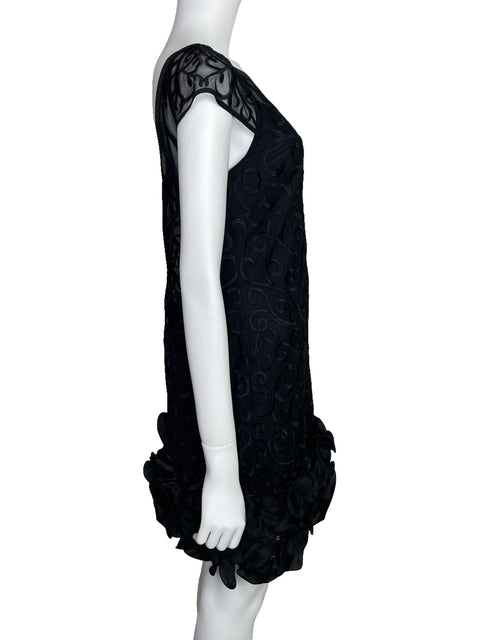 Vestido Guess Bordado Vuelos Negro-Talla 4