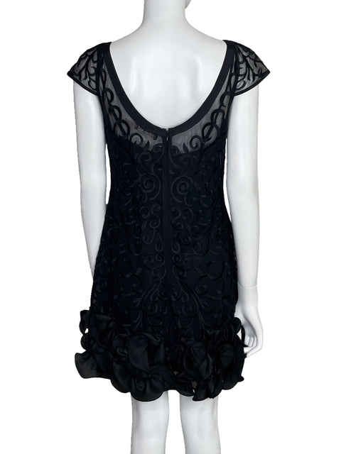Vestido Guess Bordado Vuelos Negro-Talla 4