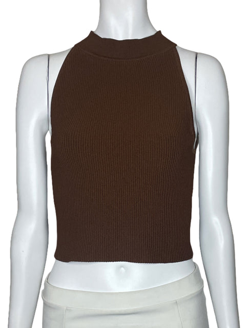 Top Babaton Sin Mangas Punto Marron-Talla S