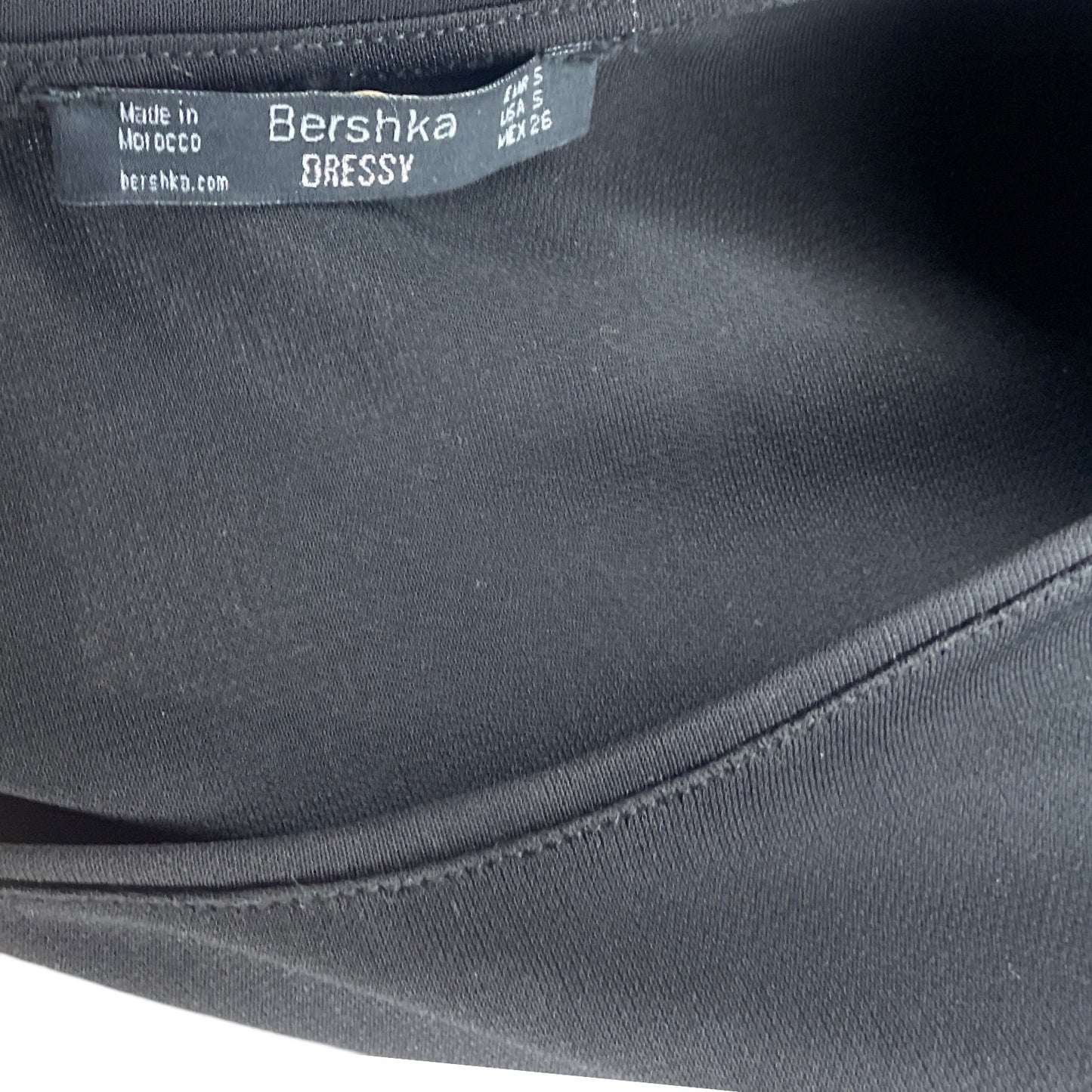 Vestido Bershka Sin Mangas Negro-Talla S