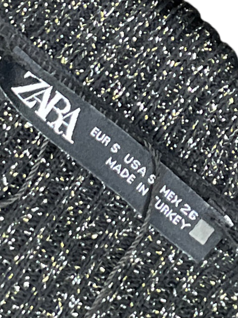 Blusa Zara Metalizado Dorado-Talla S