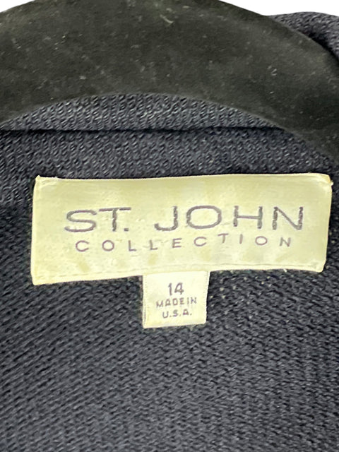 Abrigo St. John  Collection Boton Perla Azul-Talla 14