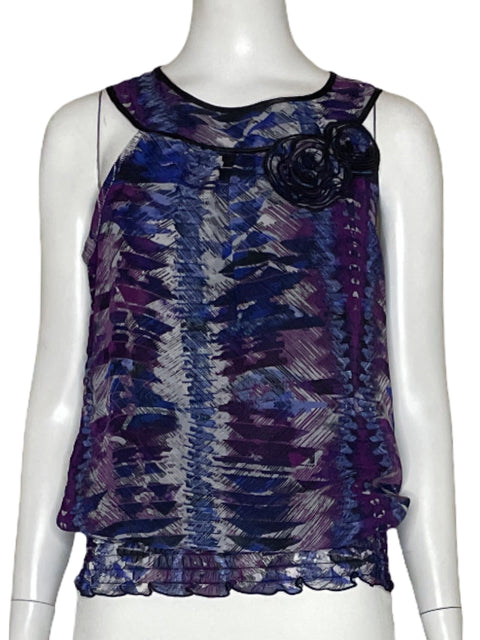 Blusa BCX Halter Estampado Morado - Talla M