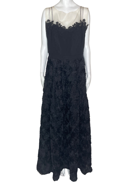 Vestida Aidan Mattox Sin Mangas Estampado Floral- Talla 12