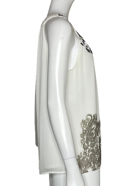 Blusa ABG Halter Estampado Blanco - Talla M