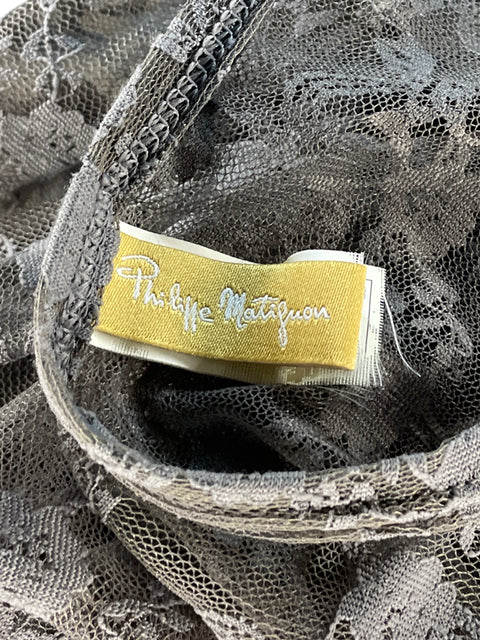 Blusa Philippe Mottion Encaje Gris-Talla M