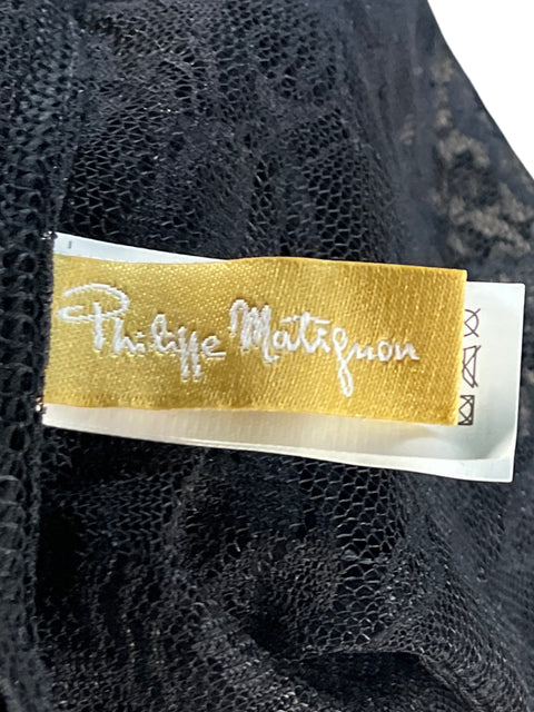 Blusa Philippe Mottion Encaje Negro-Talla M