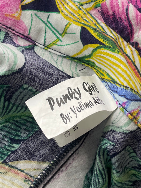 Vestido Punky Girl Floral Camisero Azul-Talla M