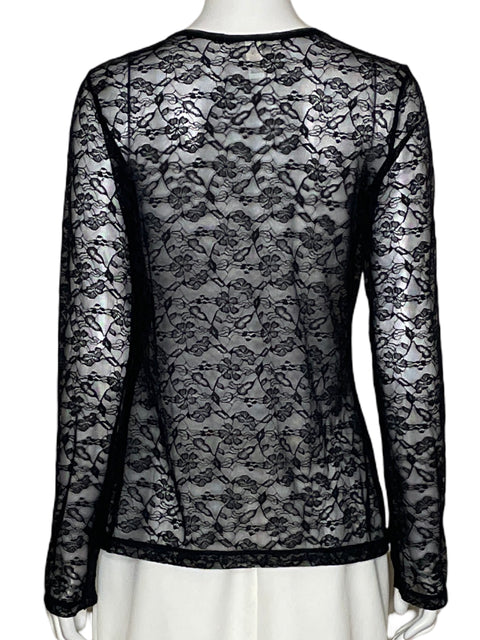 Blusa Philippe Mottion Encaje Negro-Talla M
