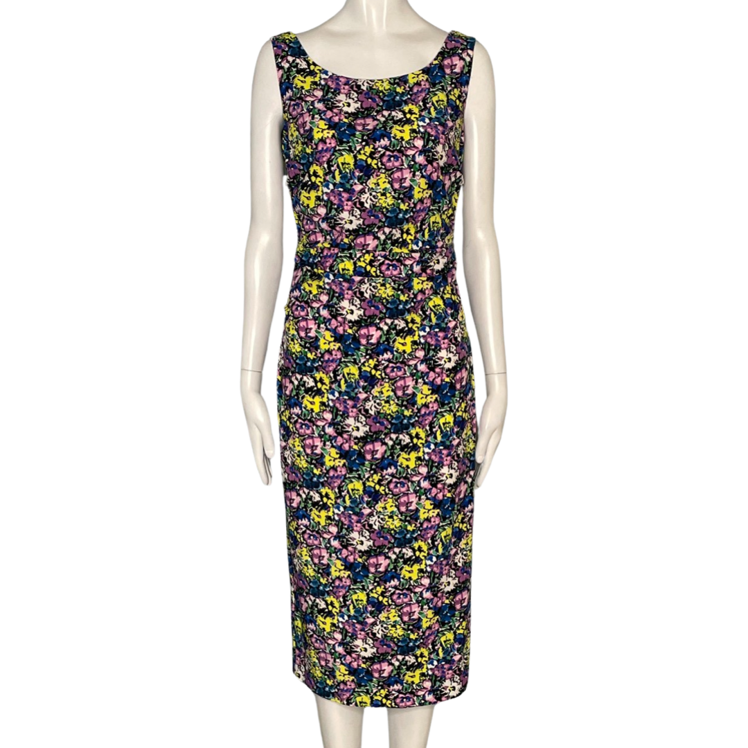 Vestido Zara Estamapdo Flores Fruncido Cremallera
AmarilloLila-Talla S