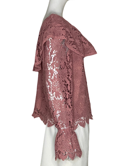 Blusa J:O:A one shoulder Encaje Rosado-Talla L