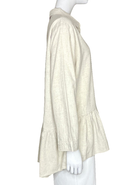 Camisa Tesoro TPS Mangas Larga Beige - Talla XXL