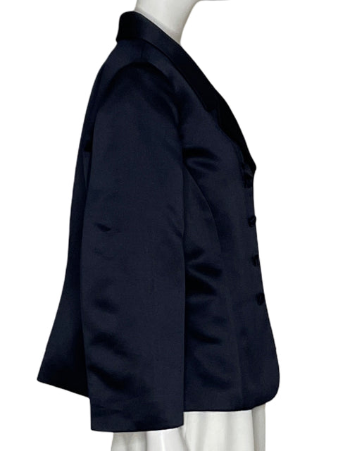 Blazer Tahari Satinado Luxe Azul-Talla 16